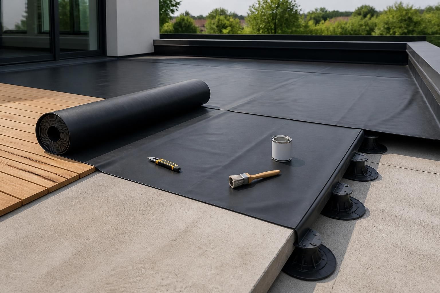 découvrez comment installer une couverture étanche en epdm pour terrasse sur support bois, béton ou plots, assurant durabilité et protection optimale contre l'eau.