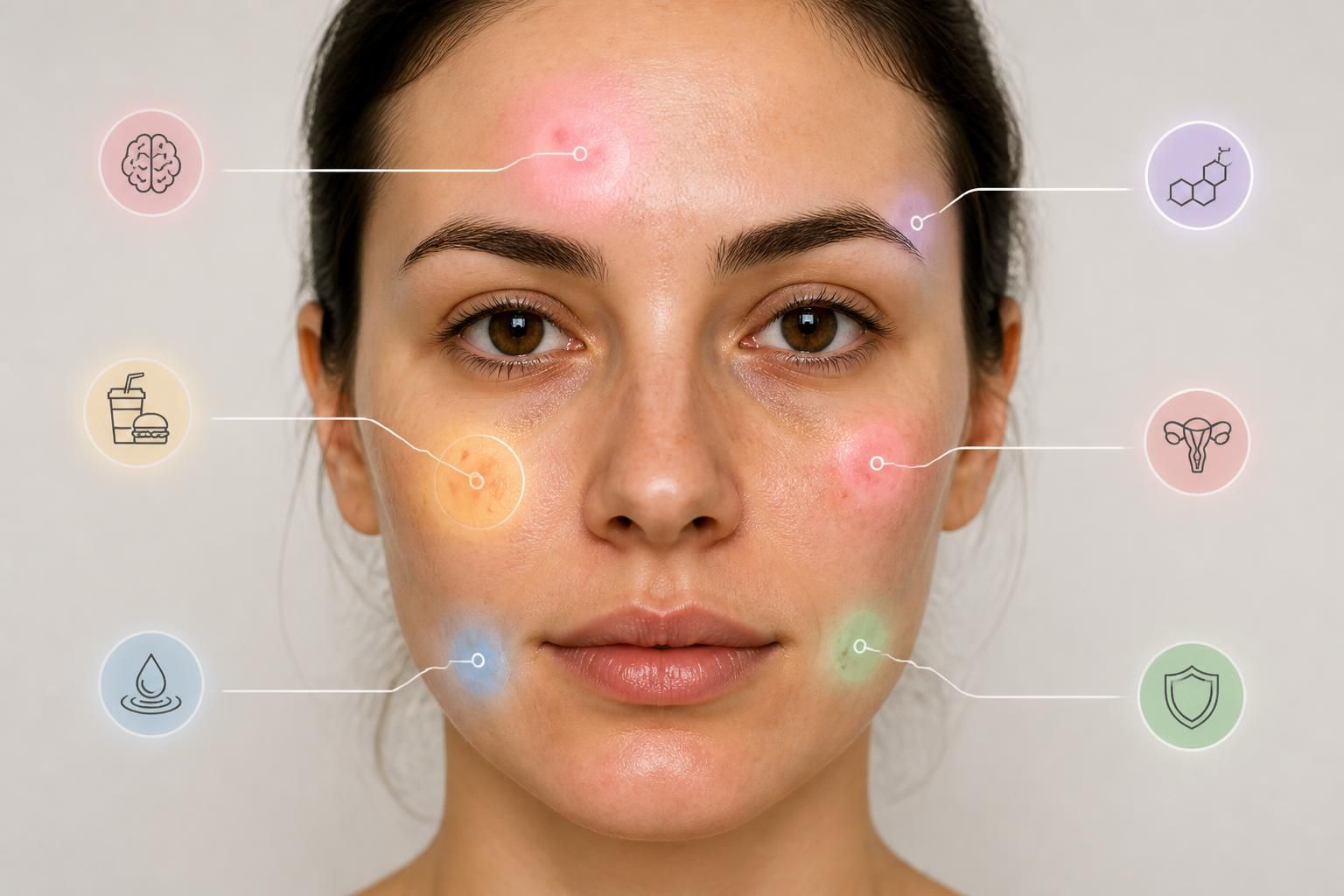 découvrez comment le face mapping des boutons permet de localiser et comprendre l'origine des imperfections pour mieux les traiter et avoir une peau plus saine.