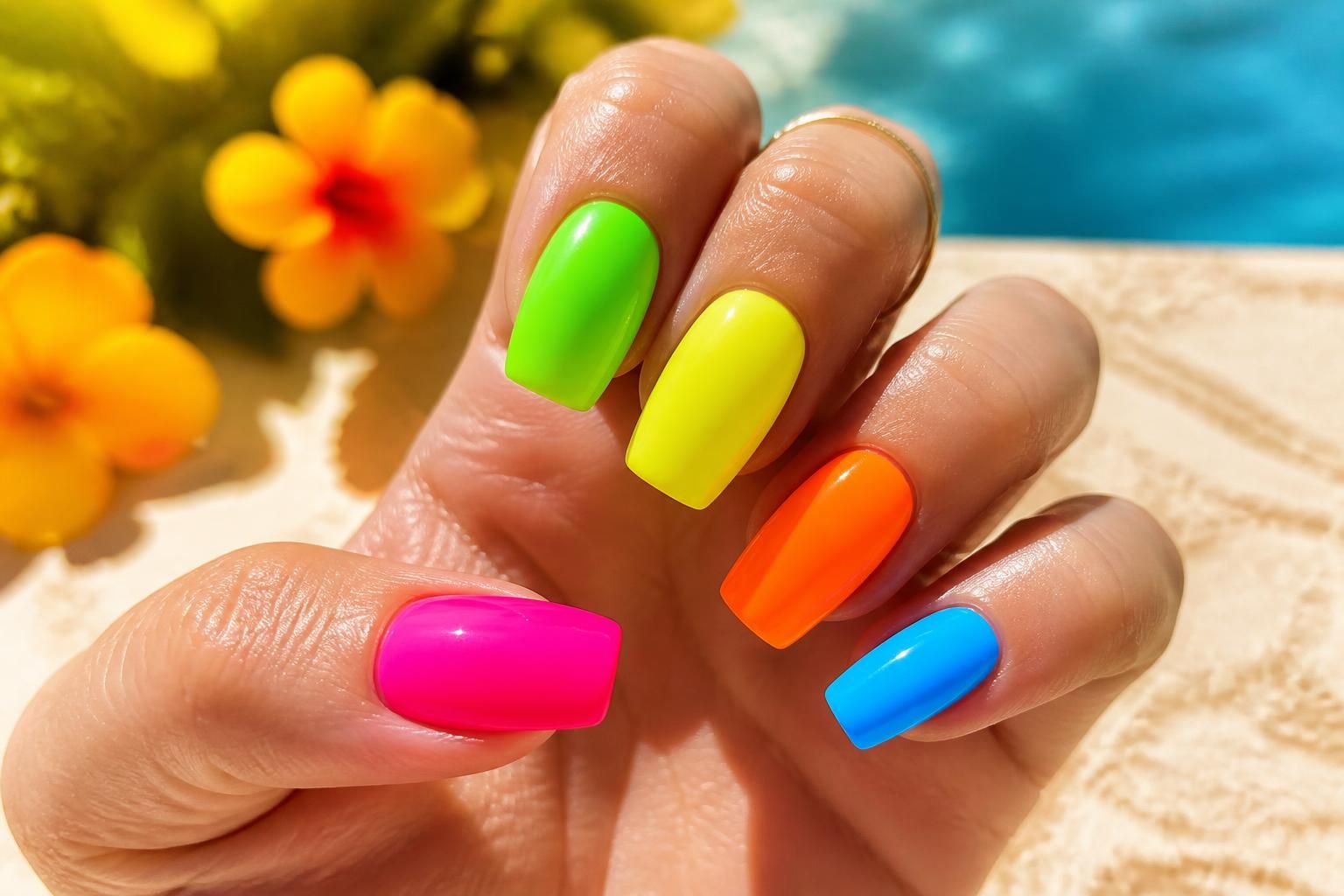 découvrez les tendances onglerie flashy pour l'été 2024 et 2025 avec des couleurs fluo éclatantes qui illumineront votre style et égayeront vos looks estivaux.