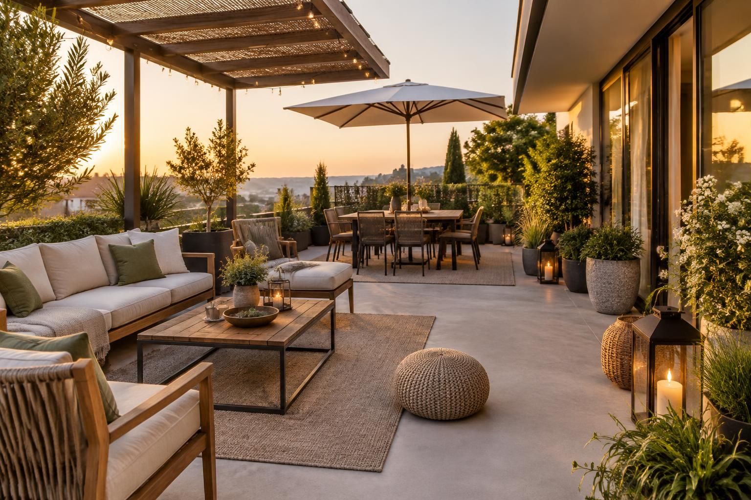découvrez nos idées déco et astuces pratiques pour aménager une terrasse en béton chaleureuse, fonctionnelle et adaptée à votre extérieur.