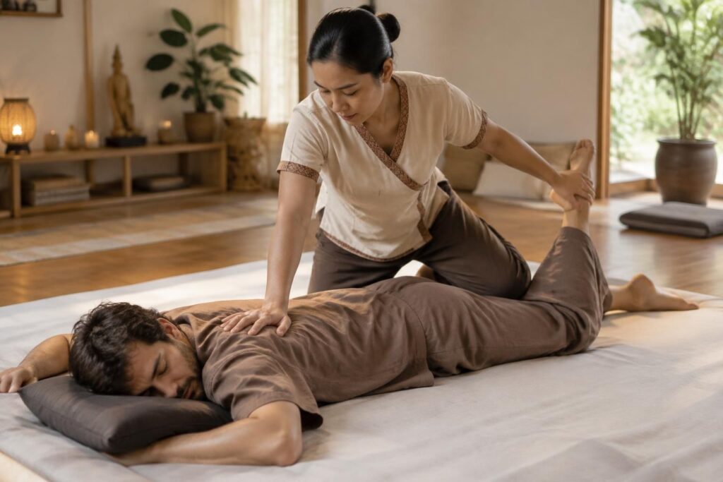 découvrez le massage thaïlandais, une pratique ancestrale qui associe étirements et pressions pour favoriser la détente et la souplesse.